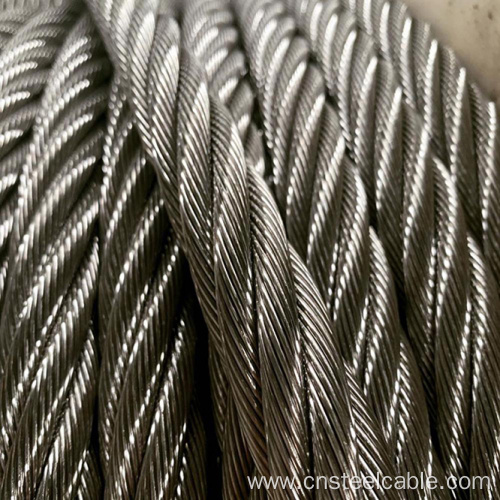 6X37+FC Dia.4mm to 12mm Galvanized steel wire rope